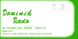 dominik rado business card
